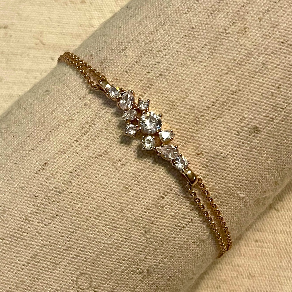 Anniversary Rose Gold dainty bracelet